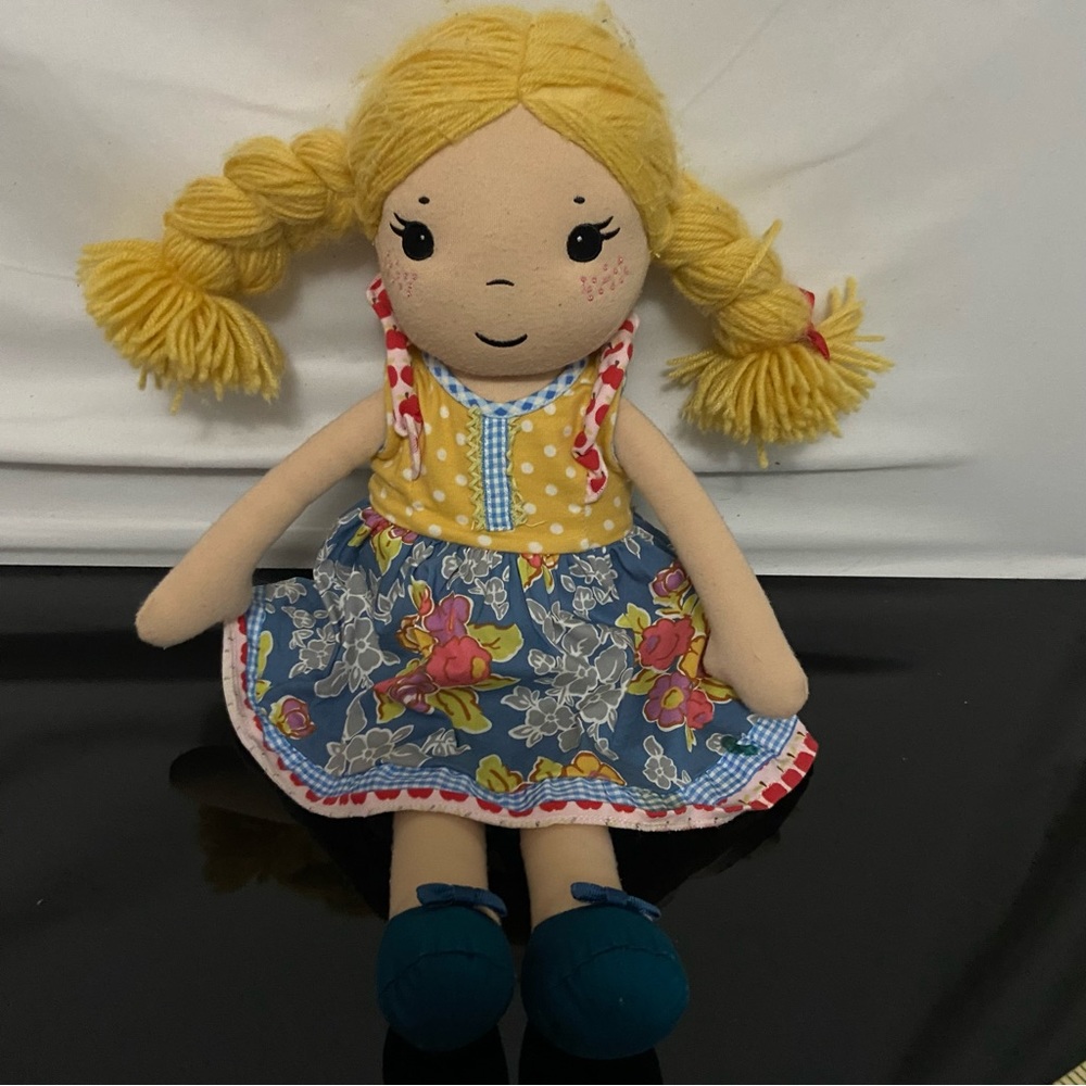 Matilda Jane Sunny Doll with matching Around the World Dress Blonde Hair Plush